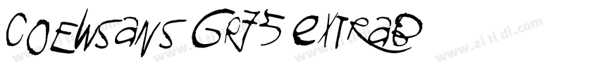 Coewsans GR75 ExtraB字体转换